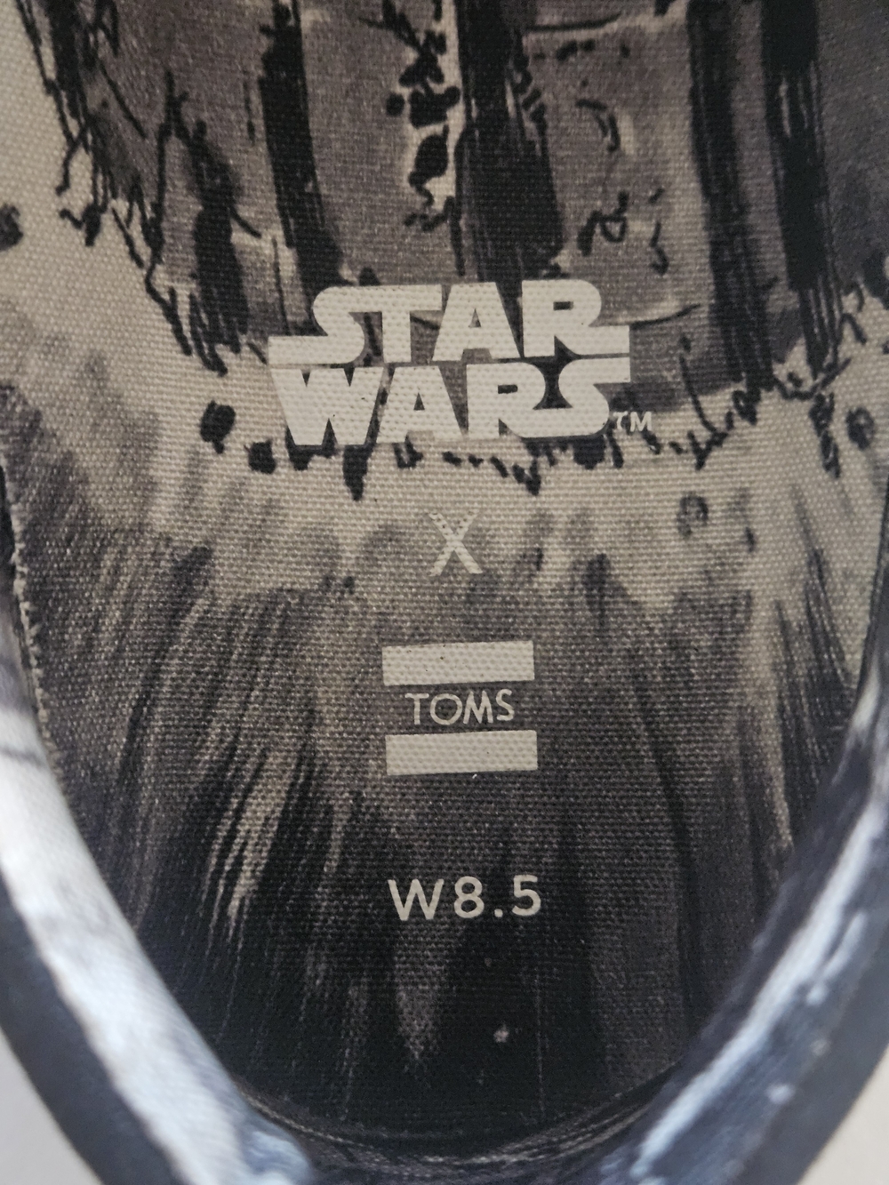 Star Wars Toms Slip-On Travel Lite Sneakers In Women Size 8.5 - Picture 5 of 5